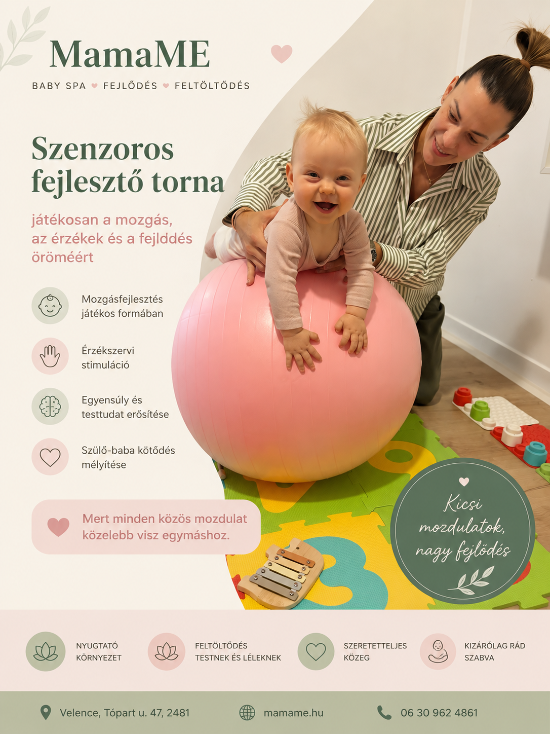 MamaME szenzoros fejlesztő torna